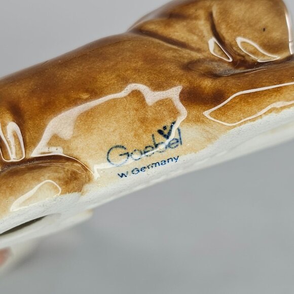 Vintage Goebel West Germany Boxer Puppy Dog Figurines Set Of 2 - Picture 8 of 9